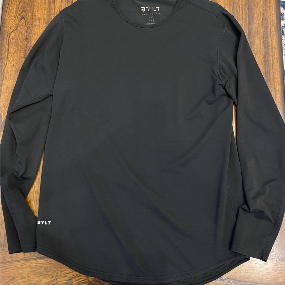 BYLT Drop-Cut Long Sleeve: LUX;
Color: Black;
Size: Medium